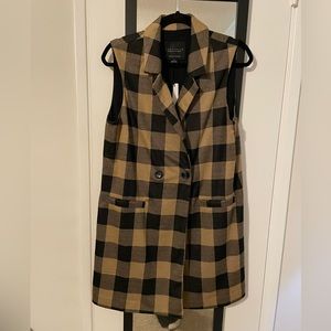 Sanctuary NWT plaid trench vest